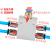 械手配件气排一出6 一出8多管路气排接头分流器真空气动元件 一进4出配插4mm快插接头