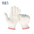 宏益飞 650g 线手套 纱线手套 棉线手套 结实耐用 劳动防护 白色红边 12双/包
