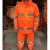 市政园林绿化环卫雨衣反光工作服户外防水服高速公路交通雨衣套装 桔红色 常规款 XL