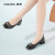 奥康（Aokang）官方女鞋 2024春季新款温柔气质浅口低跟单鞋百搭通勤单鞋 1244111065黑色 35