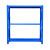 竹特  仓储货架柜 仓库货架展示柜 超市货架置物架 蓝色三层轻型100*40*200主架