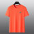 米可杉男士短袖T恤夏季新款简约纯色宽松圆领半袖薄款透气弹力汗衫上衣 橙色 170
