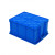鸣固 周转箱 长方形物流箱塑料加厚 大号收纳箱 380新箱 431*305*145 蓝色 