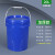 工业级水桶塑料桶密封桶油漆桶油墨桶胶桶桶小桶大桶机油桶带盖带提手20L升KG公斤蓝色 20L-蓝色（1个装）