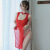 女士性感透明套装连衣裙 红色 均码(80-125斤)