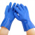 飓开全浸塑橡胶手套 劳保耐磨工作加厚防滑全胶手套 蓝色 一双价 