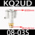 安达通 Y型五通气动接头 密封耐用螺纹气管变径异径大小头一进四出快速接头 KQ2UD08-03S精品 