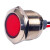 BERM金属指示灯信号灯通用小型防水LED电源指示灯 19mm带线红灯ACDC6-12V