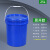 定做印刷塑料桶泡菜腌菜调料密封桶25L涂料机油桶化工桶 25L 蓝色