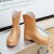 彬单 个性雨鞋PVC材质耐磨防滑纯色外出套筒 棕色 39 