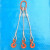 定制定制钢丝绳吊索具/压制钢丝绳组合吊具/起重吊钩索具/二肢三 4.7吨3米 2腿美式货钩