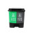 双桶脚踏垃圾分类垃圾桶厨房商用塑料干湿分类可回收厨余其他有害易腐203040L定制 20L双桶(蓝加黑)可回收其他