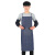 牛仔围裙工作围裙劳保电焊男女韩版时尚厨房餐厅耐磨帆布围裙 1m*70cm围裙（2条价）
