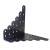 烤漆黑色加厚不锈钢角码90度直角L型固定件桌椅连接件三角铁 5#特厚款黑色铁角码-100