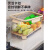 妙普乐便携式手提式水果保鲜盒移动小冰箱水果盒小学生专用食品级带冰盒 豆沙绿普通款-200.ML