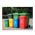 百金顿 户外环卫加厚塑料垃圾桶分类垃圾箱特厚挂车塑料垃圾桶 50L带4个小轮 灰色