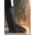 约巢电焊鞋套 电焊护脚盖 焊工护腿  护脚 脚罩 鞋套防烫劳保 焊工防 黄皮(高度22cm)系带款