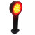 双面充电式警示灯锂电磁吸式防护信号灯地铁红色红闪灯 长款可伸缩（双红） 铝合金外壳