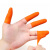 定制手指套防滑加厚橙色护指耐磨乳胶橡胶防护点钞保护劳保胶手指头套 橙色防滑【S/小码 】 50只