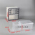 日式塑料桌面抽屉元件盒乐高收纳箱零件物料盒螺丝分类工具柜 白色8格
