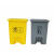 脚踏黄色垃圾桶实验室废弃物污物收集桶带盖生活垃圾桶 55升灰色生活垃圾桶