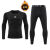 KELME2023紧身衣加绒长袖套装男成人儿童速干男士保暖健身跑步运动训练 2223黑色裤子 S