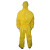 耐呗斯 化学连体防护服 防尘防液体喷溅隔离衣 双门襟双拉链 NBS4402T XL码 黄色 1件
