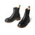 森达冬季新款商场同款潮流ins时尚女切尔西中筒靴4E960DZ1纯色粗跟休闲 黑色单里 39