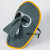 定制电焊牛皮面罩眼镜烧焊氩弧焊工轻便透气防烤脸防打眼头戴式耳带式 （牛皮面罩+灰色+松紧带