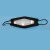 LISMkn95口罩3d立体透明唇语鱼型口罩防护不勒耳可视化无纺布聋哑人 黑色10个装 均码