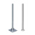 镀锌钢管立柱 标志牌立柱 固定立杆 道路交通广角镜杆 方底座60_2米高2厚