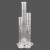 午励 实验室量筒 玻璃刻度量筒 高硼硅玻璃量筒 八合一套装 