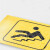 卡英 注意地滑警示贴 标语标识地贴贴纸防滑耐磨标志牌 10*50cm 4张小心碰头黄色