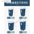 茶花垃圾桶带盖厨房客厅脚踏式商用大号脚踩办公室创意分类大 【20L】蓝灰色(适合阳台客厅商用)