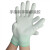 PU浸塑胶涂指涂掌尼龙手套劳保工作耐磨防滑透气干活打包薄款胶皮 白色涂掌手套(12双) S