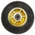 海斯迪克 高弹力轻音脚轮 工业重型平板车手推车轮橡胶万向轮子 4寸单配