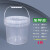 塑料桶带盖密封海蜇小桶子白色大胶水桶5L25L 4L透明H升级款