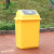 灵龙八方 医院诊所专用医疗废弃物有害物污物周转垃圾箱 60L弹盖垃圾桶 黄色医疗废物