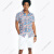 诺帝卡（NAUTICA）男士休闲衬衫翻领短袖夏季花衬衫度假旅游 Marshmallow 3XL