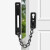 赫思迪格 304不锈钢防盗链 安全门扣 内扣锁门 加厚链条 黑色(免打孔) HGJ-1417