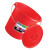 珠塑 塑料提水桶 加厚耐用圆形收纳桶 清洁洗衣桶 大容量水桶 带盖（30个/组） 34cm/个