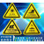 标志大号三角形车间验厂安全标识牌小心有电危险警示贴纸 当心夹手 12x12cm10张起发