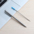 旋转金属圆珠笔不锈钢原子笔办公商务油笔0.7mm蓝色黑色油墨学生 2支银色笔配黑芯