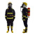 德威狮国标3C认证品牌14/17款深蓝色均码消防服套装五件套战斗服 忠茗消防手套3C认证