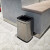 迪恩斯（DEANS）不锈钢欧式垃圾桶方形奢华客厅厨房家庭用卫生间厕所小号无盖卧室6L 不锈钢