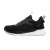 德尔惠（DEERWAY）新款跨境大码舒适双层飞织男士跑步鞋轻便高弹休闲运动鞋 黑色 39