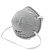 亿秒安 K7200 活性碳口罩防粉尘防雾霾去除异味KN95杯型防护口罩 头戴 灰色 20个/盒
