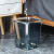 重安盛鼎  透明方形垃圾桶 简约高透材质底部加高卫生间厨房客厅现代垃圾桶 18L黑色+黑色压圈