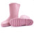 冰禹 雨鞋 女款中筒雨靴 轻便防水防滑成人胶鞋 粉红色 40码 BH-129