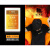 橙色硅胶灭火毯家用消防认证玻璃纤维国标防火毯布厨房消防器材 夜光橙色硅胶1米(常用型)